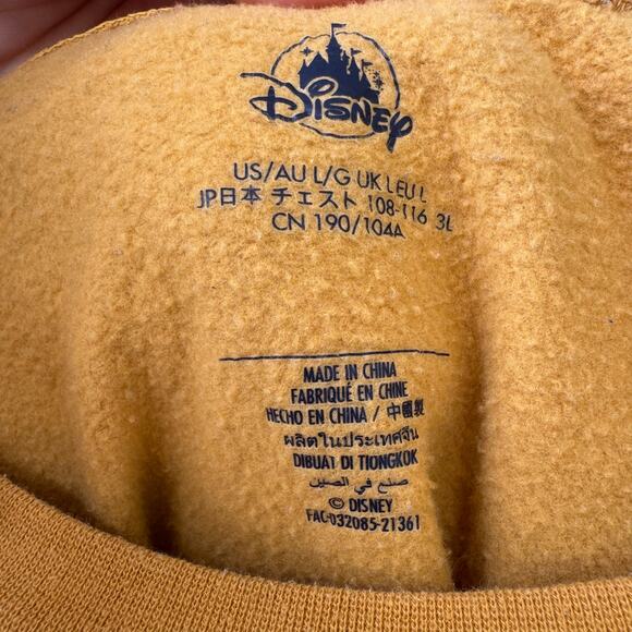 Disney World 50th Anniversary Hoodie Men’s L Unisex Yellow Mickey Castle 2021 - Picture 10 of 10